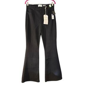 Re Generation NEW Jeans High Waist Flare Dark Wash 5 Pocket